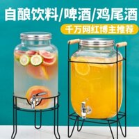 Thùng Pha Chế Thủy Tinh, Lon Làm Rượu, Chai Ngâm Rượu, Thùng Nước Giải Khát Tự Chế Có Vòi, Thùng Trà Trái Cây Bia, Thùng