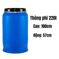 Thùng Phi Cũ 220L, Thùng Phi Sạch, Thùng Phuy Nhựa Xanh, Thùng Phi Đựng Nươcs
