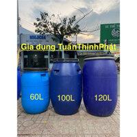 Thùng phi Nhựa Cũ 60L, 100L, 120L  -  Sạch Sẽ Như Mới, Không Hóa Chất, Dùng Chứa Nước