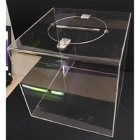 Thùng phiếu, hòm phiếu, hòm bốc thăm, hòm từ thiện, mica trong vuông các cỡ dày 2mm,3mm