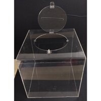 Thùng phiếu, hòm phiếu, hòm bốc thăm, hòm từ thiện mica trong vuông các cỡ