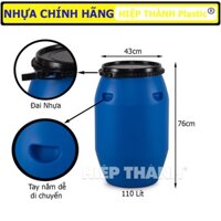 Thùng Phuy Nhựa 110 Lít Mới 100% - Thùng Phi Nhựa Dùng Trong Sinh Hoạt và Sản Xuất Nhỏ - Nhựa Hiệp Thành Chính Hãng