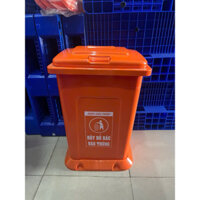 Thùng rác 100L (Nắp kín) Có Chân đế - Nhựa Long Thành🪻