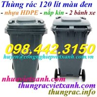Thùng rác 120 lít màu đen