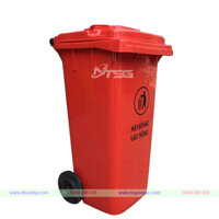 Thùng Rác 120 Lít Màu Đỏ
