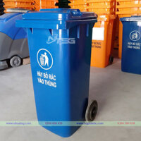 Thùng Rác 120 Lít Màu Xanh Dương