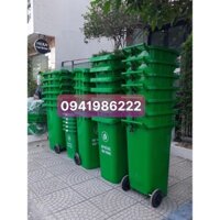 Thùng rác 120 lít nhựa HDPE màu xanh lá