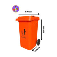 Thùng rác 120 lít nhựa nguyên sinh siêu bền