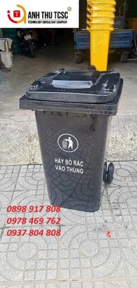 Thùng rác 240L màu đen