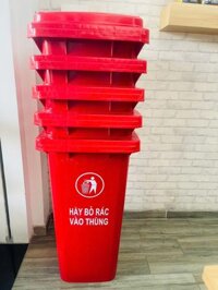 Thùng rác 240L màu đỏ