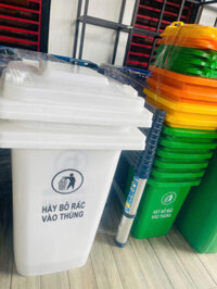 Thùng rác 240L màu trắng