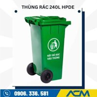 Thùng rác 240l nhựa HPDE chất lượng cao