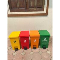 Thùng rác 30L dậm chân, Thùng rác nhựa, Thùng rác gia đình, Thùng rác đạp chân, Thùng rác ngoài trời
