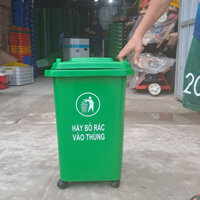 Thùng rác 60l - Có nắp đậy - Bánh xoay