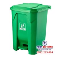 Thùng rác 60L đạp chân ( Xanh lá, Vàng, Xám)
