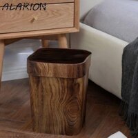 Thùng rác ALARION, Giỏ giấy vệ sinh vuông bằng nhựa, Đồ dùng phòng ngủ Dung tích lớn Thùng rác không nắp cổ điển Hộ gia đình
