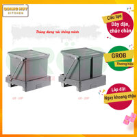 Thùng rác âm tủ bếp nhấn mở tự động cam kết chính hãng Grob - Hố đơn