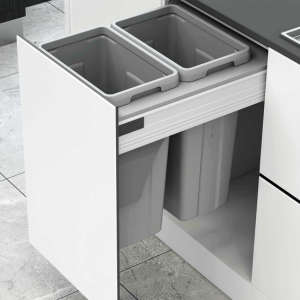 Thùng rác âm tủ ray hộp giảm chấn Eurogold BA400