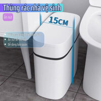 Thùng Rác Ấn Nút Mint Decor Nhỏ Gọn Tiết Kiệm Không Gian Nắp Kín Ngăn Mùi Hiệu Quả Để Phòng Bếp Nhà Vệ Sinh Màu Trắng
