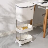 Thùng Rác Ba Tầng - Thùng Rác Đa Năng - Thùng Rác Có Bánh Xe Sang Trọng