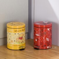 Thùng Rác Bằng Thép Không Gỉ Kích Thước Nhỏ Có Nắp Hình Hoạt Hình Dễ Thương Sáng Tạo Cho Phòng Tắm