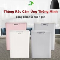 Thùng rác cảm ứng tự động có nắp đậy, thùng rác thông minh thiết kế hiện đại, tiện lợi [BẢO HÀNH 12 THÁNG]_hàng chuẩn