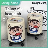 Thùng rác có bánh xe, Thùng Đựng Rác Sức Chứa Lớn Màu Sắc Xinh Xắn