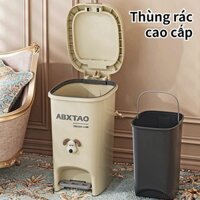 Thùng Rác Có Nắp, 10L/15L,Thùng Rác Phòng Tắm, Thùng Rác Cỡ Lớn Có Nắp Đậy Cho Nhà Bếp, Phòng Khách