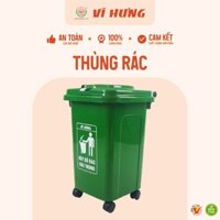 Thùng Rác Công Cộng 60L/100L Nhựa PP Bền Đẹp, Chống Thấm, Nhiều Màu Sắc - Thương Hiệu Vĩ Hưng