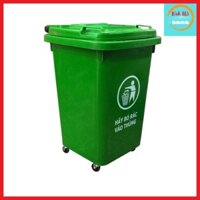 Thùng rác công nghiệp 60l nhựa songlong có bánh xe