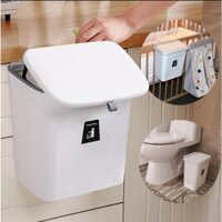 Thùng rác dán tường,  thùng rác treo cánh tủ có nắp đậy