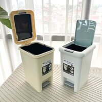 Thùng Rác Đạp Chân 2 Nắp Song Long Kiểu Vuông, Tròn 6.5L, 10L, 15L