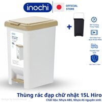 Thùng Rác Đạp Chân 5 lít 10 lít 15 lit 20 lít 30 lít Inochi Có Lõi Sọt Rác Chữ Nhật Nhựa Nắp Đậy
