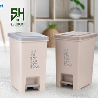 Thùng rác đạp Hokori 15L - Thùng rác vuông Phong cách Nhật 15 lít