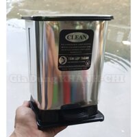 Thùng rác đạp NHỰA màu bạc - Tân Lập Thành