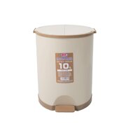 Thùng rác đạp tròn cao cấp Song Long 10l - Nâu