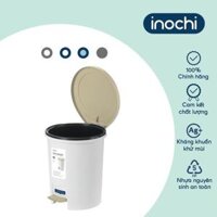 Thùng rác đạp tròn Inochi - Hiro 6L kèm ruột Thân Ghi sữa Nắp Ghi sữaXanh nhật - Xanh nhật-Cái