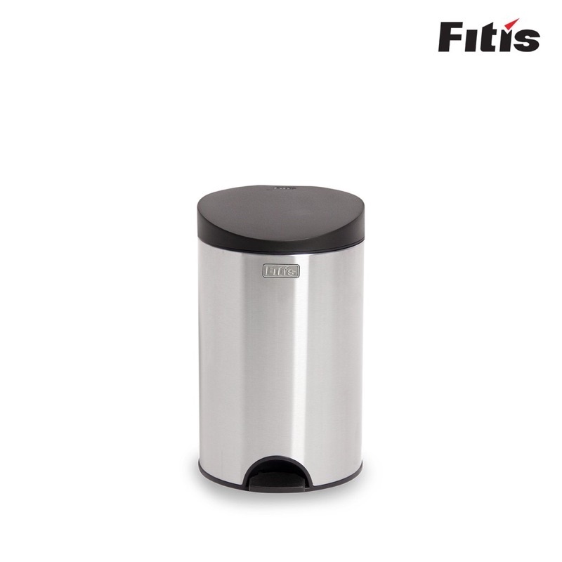 Thùng rác đạp tròn nhỏ Fitis RPS1-901 inox mờ 12L
