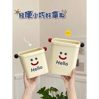 Thùng rác để bàn dễ thương hình vuông, thùng rác mini văn phòng, thùng khăn giấy nhỏ cho ký túc xá sinh viên