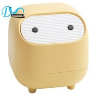 Thùng rác để bàn, Đồ dùng văn phòng nhỏ, Thùng rác đẩy hai lớp Mini, Hộp đựng rác dễ thương