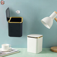 Thùng Rác Để Bàn Nhỏ Có Nắp Thùng Rác Mini 2.8L Văn Phòng, Phòng Ngủ, Phòng Tắm Móc Thùng Rác YK