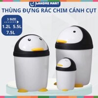 Thùng rác để bàn, phòng, hình chim cánh cụt dễ thương (1.2/5.5/7.5L) tiện ích, đa năng FreeShip