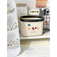 Thùng rác dễ thương để bàn, thẩm mỹ cao, thùng rác mini có nắp đậy, máy hủy giấy, thùng rác gia đình nhỏ