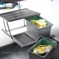 Thùng rác đôi âm tủ bếp cao cấp Eurogold E008