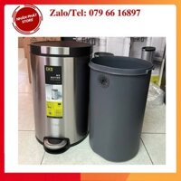 Thùng rác EKO chân đạp 12L  - Thùng rác mini văn phòng
