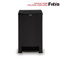 THÙNG RÁC FITIS MEGA ĐẠP - 40L - ĐEN SPL2-903 (sử dụng túi rác size XL)