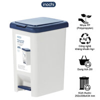 Thùng Rác inochi Đạp Chân 20 Lít Nhựa Nắp Đậy Chữ Nhật Làm Sọt Rác Văn Phòng,Đựng Rác Gia Đình