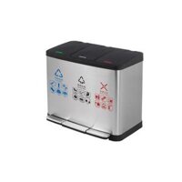 Thùng rác inox 3 ngăn đạp chân cao cấp