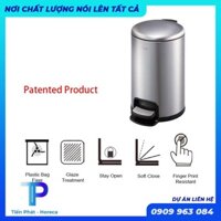 Thùng rác inox chân đạp GNF-Y03 màu bạc - 3 Lít