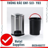 Thùng rác inox đạp chân- GNF-SJ3- Y03 màu bạc chính hãng (3 lít)